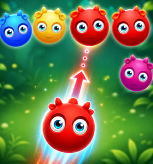 Cute Monster Bubble Shooter