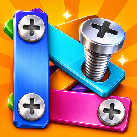 Nuts And Bolts Screw Puzzle